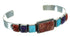 Authentic Sterling Silver Multicolor Cuff Bracelet VX64914